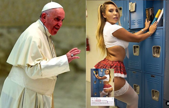Papa'nın Instagram'da beğendiği bikini modeli ''Cennete gideceğim'' dedi.