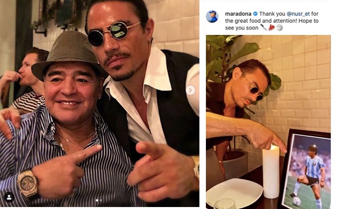 Nusret, Maradona’nın masasını kalıcı olarak rezerve etti