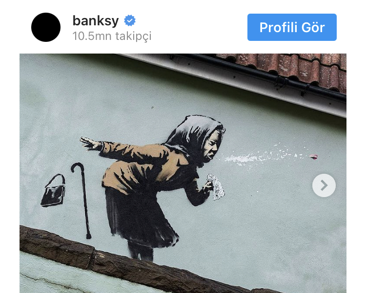 Banksy'den CoronaVirüs’e özel grafiti Aachoo