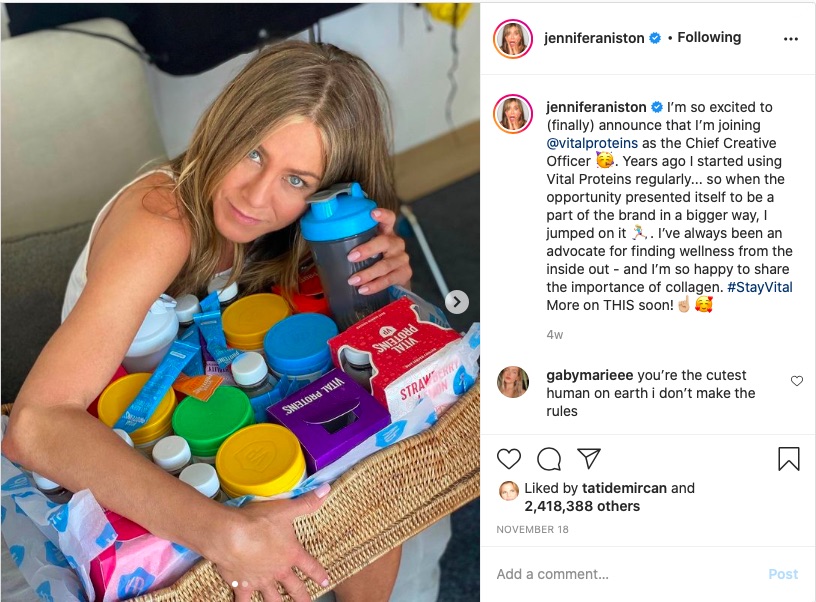 Jennifer Aniston'ın sağlık ve güzellik sırrı. Protein desteği