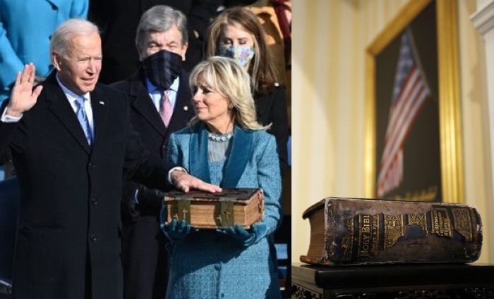 Joe Biden, aile yadigarı Kelt haçlı İncil ile yemin etti.
