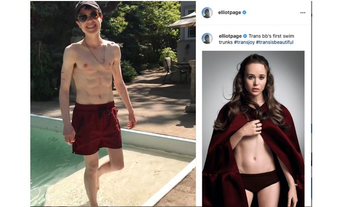 Trans oyuncu Elliot Page’den kaslı vücut paylaşımı