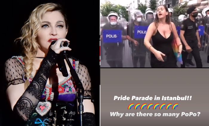 Madonna onur yürüyüşünü paylaşarak sordu: Neden bu kadar çok polis var?