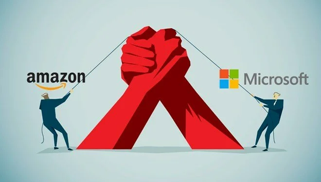 Microsoft ve Amazon yeniden karşı karşıya