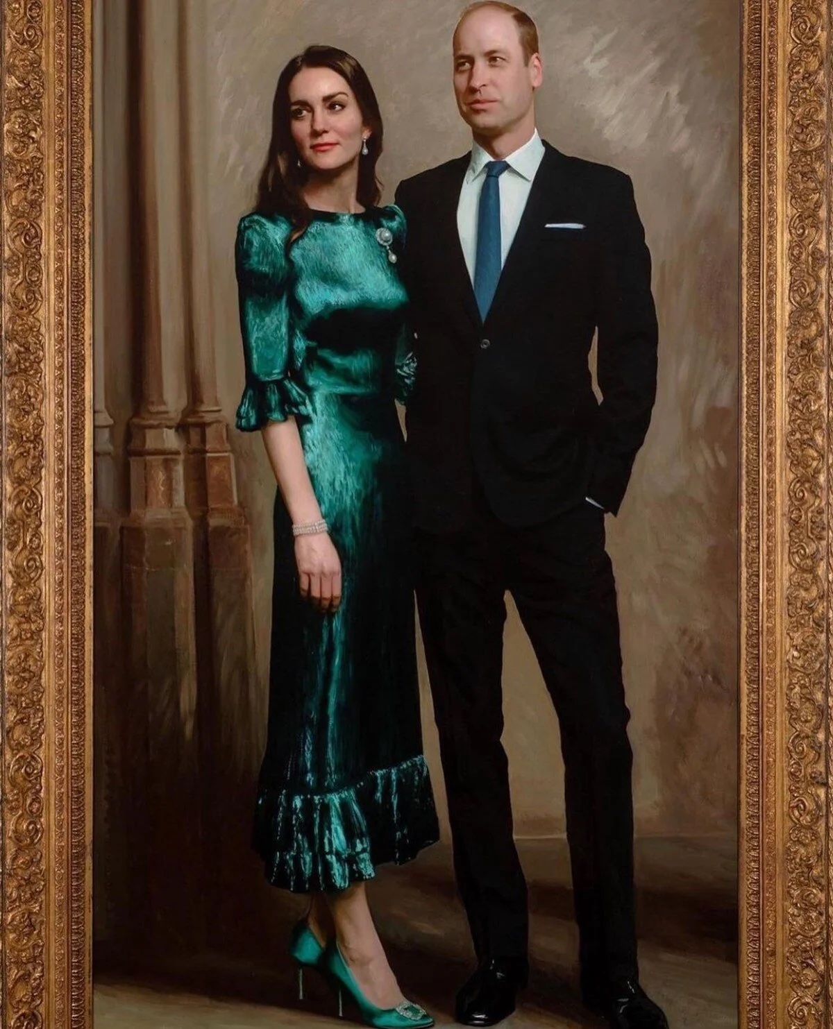 Prens William ve Kate Middleton'ın ilk resmi portresi yapıldı.