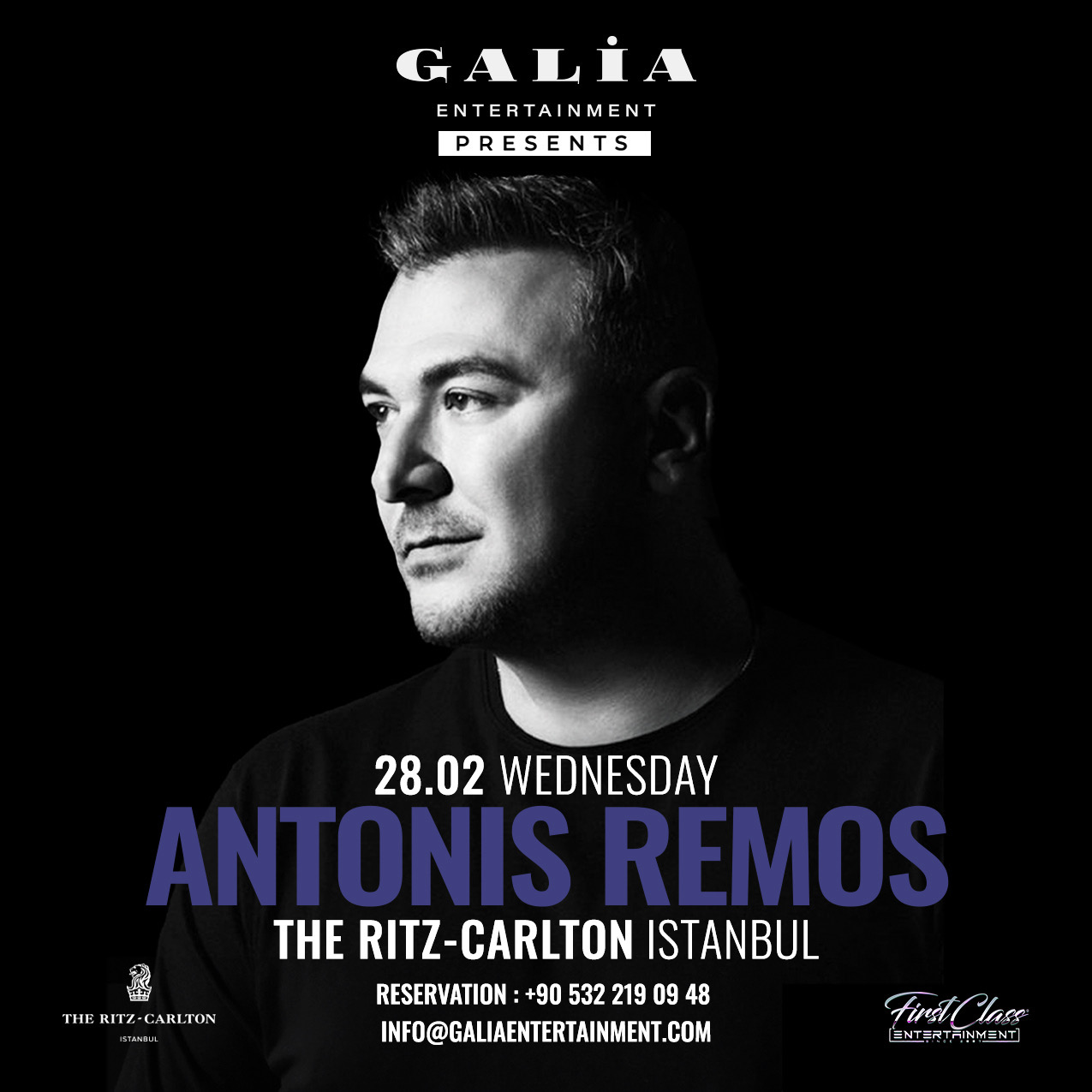 Antonis Remos, 28 Şubat'ta The Ritz-Carlton İstanbul'da sahne alacak.