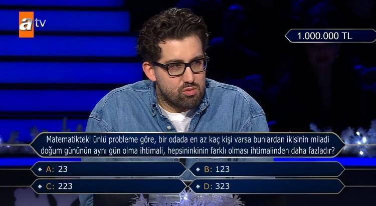 Doğu Demirkol, Kim Milyoner Olmak İster Yılbaşı Özelinde 500 Bin TL Kazandı