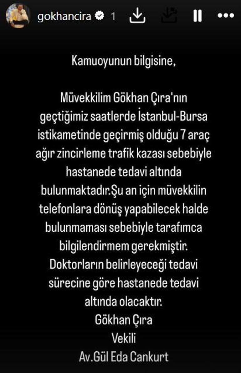 Gökhan Çıra'nın Trafik Kazası: Sağlık Durumu Merak Ediliyor