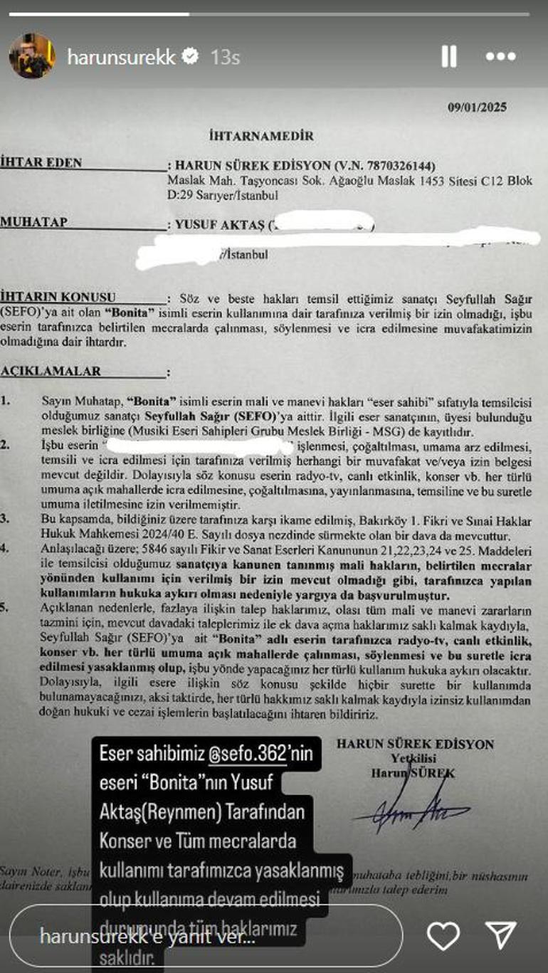 Reynmen'den Yanıt