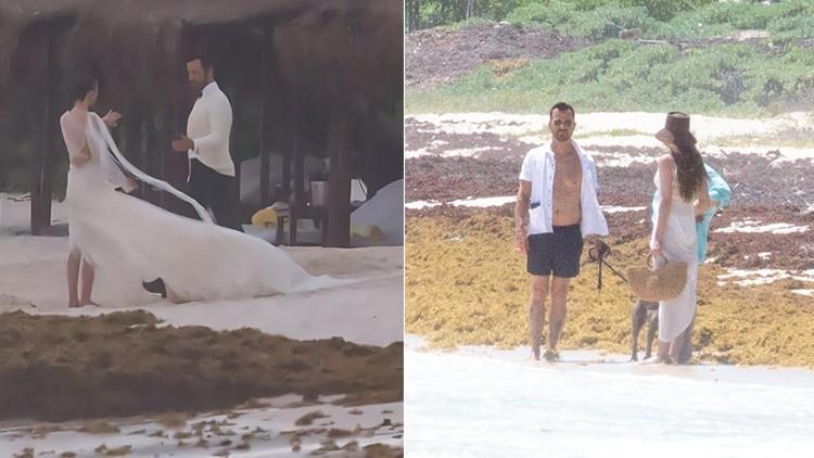 Bikinisini çıkarıp gelinliğini giydi… Tatil ortası sürpriz düğün… Gizlice evlendiler