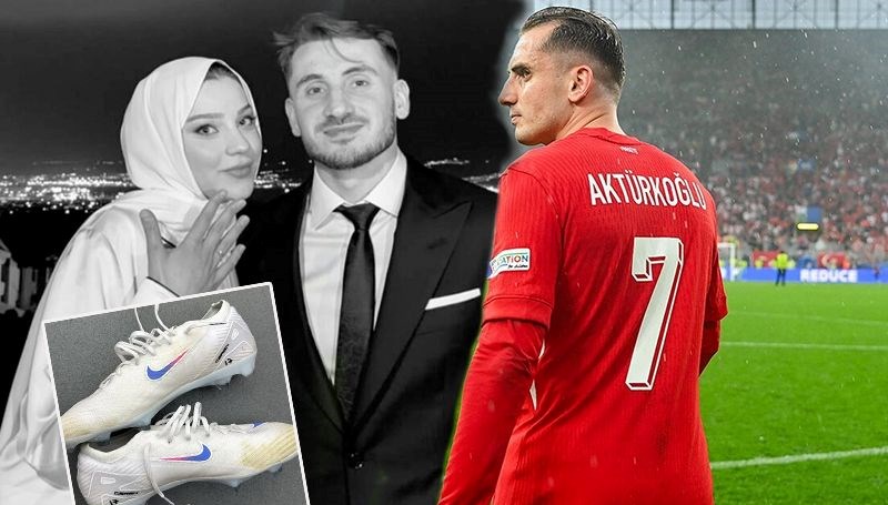 Kerem Aktürkoğlu’ndan nişanlısına jest: Kramponuna ismini yazdırdı