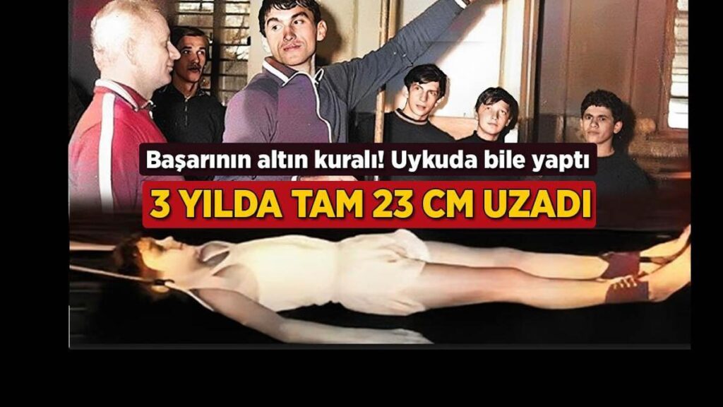 Kendi metotlarıyla 3 yılda tam 23 cm uzadı! Muvaffakiyetin altın kuralı: Uykuda bile yaptı